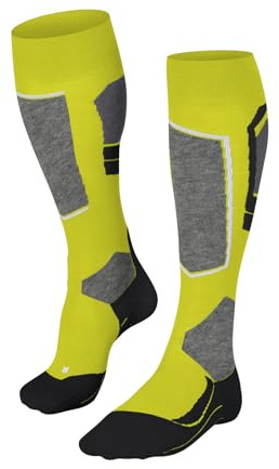 FALKE Sk4 Advanced W Kh Lana Filo Funzionale Caldi Sottili, Calzini da sci Donna, Giallo Sulfur 1084-O, 41-42