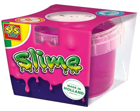 SES Creative 15042 Slime Rose Néon en Pot 140g - Slime de Couleur Néon Vive - Jouet - Jouer avec du Slime