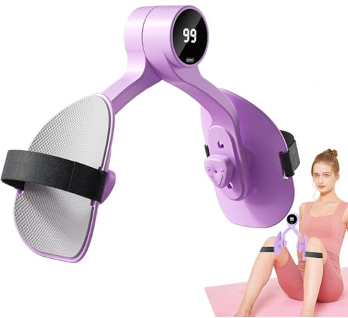 Pelvic Floor Exercise Devices with Counter, Thigh Master Muscle Trainer for Women, 360° Rotating Inner Thigh Exerciser for Home Use, Home Workout Equipment for Arms, Hip