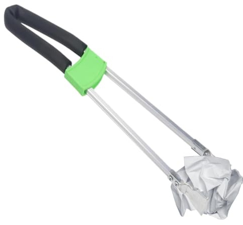 Recogedor De Basura Mango Largo Antideslizante Ligero | Pinza Recogedora de Basura con Para Mayores Hogar Exterior Jardín Pasarela Patio Garaje Desagüe Canalón Botella