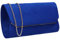 SwankySwans Damen Anny Suedette Überschlag Clutch, Sling Bag, königsblau