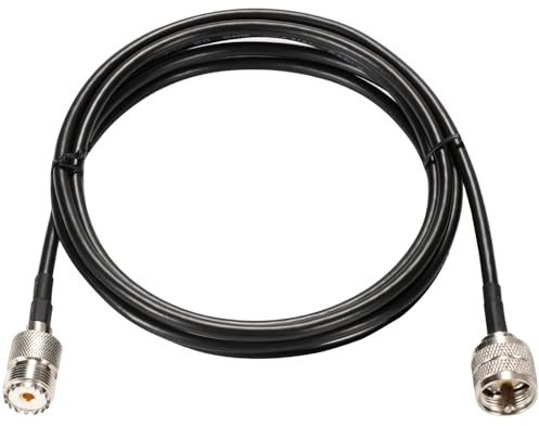 Greluma 1 Stück 2m UHF PL259 Stecker zu SO239 Buchse Koaxialkabel RG58 für CB Radio HAM Radio Antenne Amateur Mobiler Transceiver Walkie Talkie