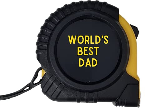 Second Ave World's Best Dad 3m/10ft Retractable Tape Measure Xmas Birthday Father's Day Gift