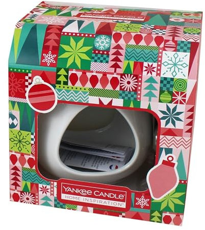 Yankee Candle Gift Set - Home Inspiration Tea Light & Wax Melts & Burner, Strong Scented, Long Burning Christmas Candles, Pamper Gifts for Women Sale Complete Set!