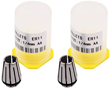 WANGCL 2 PZ 1/4 Molla Collet Set ER11 Collet Set per CNC Macchina Per Incisione Fresatura Tornio Strumenti