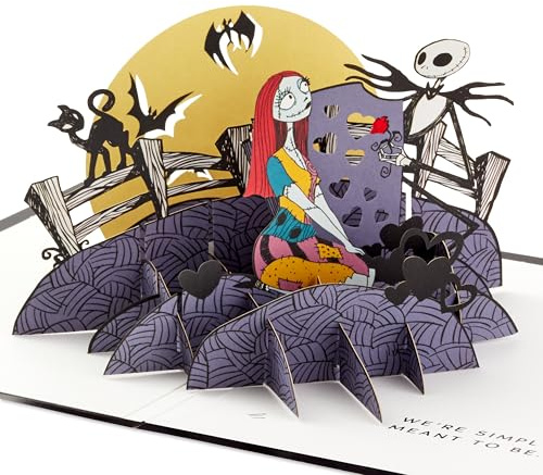 Hallmark Signature Paper Wonder Carte d'anniversaire pop-up romantique Motif L'Étrange Noël de monsieur Jack