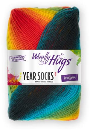 PRO LANA Woolly Hugs Year Socks 17 - Regenbogen