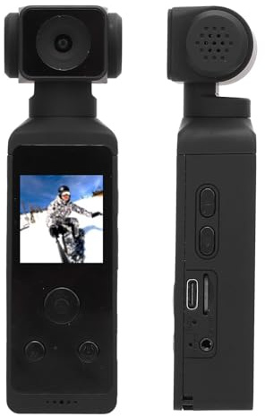 Sports Camera, 5K 30FPS HD Vlog Video Action Cam, 30M Water Resistant 270 Degree Rotatable 1.33 Screen Design, WI FI Control Sports Camcorder for Outdoor Driving