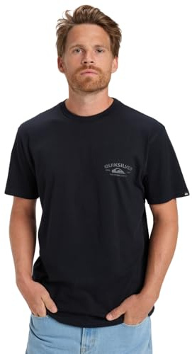 Quiksilver Anchor Lockup SS - Camiseta de Manga Corta, Color Negro
