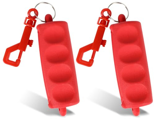 Zimoer 2 Piezas Extractor de Flechas, Tirador de Flechas de Goma, Tirador de Flechas de Tiro con Arco, Herramienta de Tiro con Arco de Mano, con Llavero, Antideslizante, para Tiro con Arco (Rojo)