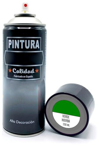AC - Bote de Pintura en Spray - Fabricado en España - Ideal para cualquier superficie, Madera, Metal, Cartón, Piedra o Cerámica - Capacidad de 200 ML - Color Verde Hierba