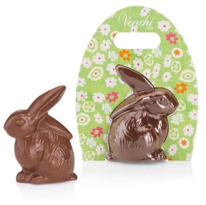 Venchi - Conejo de Chocolate con Leche, Sin Gluten, 100 gr, Colección Pascua, Idea Regalo