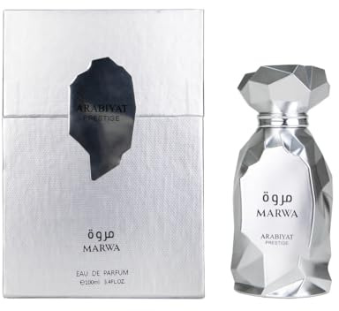 Arabiyat Prestige Marwa Eau de Parfum, 100 ml, Silber für Männer, hergestellt in den VAE