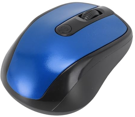 Denash 2.4G Ratón Inalámbrico Profesional Ergenomic Sensibilidad Sensibilidad Inalámbrica Optical Computer Mouse para Notebook PC, Rendimiento de Trabajo Eficiente para Jugadores (Blue)