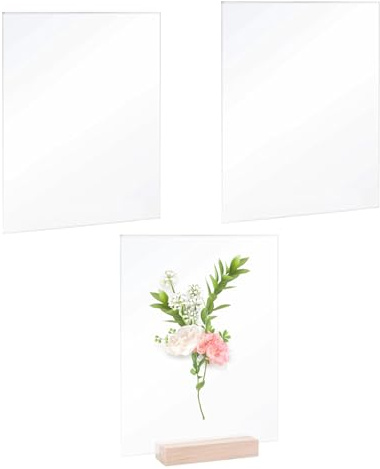 Akryl, 3 stycken tjocka hantverksmaterial - akrylersättningsglaspanel, för heminredning fotoram gravyr fönsterreparation