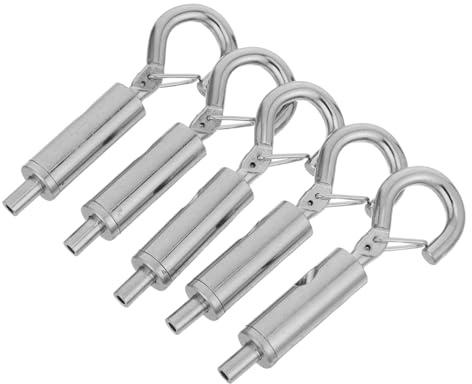 UKCOCO Ganchos de Acero para Colgar Cuadros Ajustables 5 Piezas, Ganchos Metálicos para Marcos de Fotos, Colgadores de Cable de Acero 1,2-1,5 Mm para Suministros de Galería y Exhibición