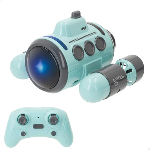 ColorBaby Speed & Go Radiostyrd ubåt, 360 ° vridningar, inklusive ljus, dränkbar fjärrkontroll, räckvidd 25 meter, hastighet 15 km/h, leksak för barn 4 år, RC-leksaker (39731)