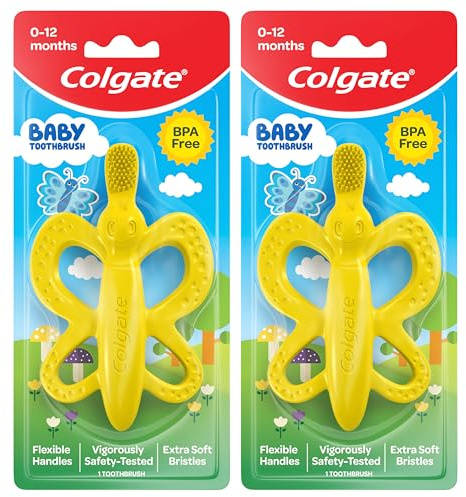 Colgate Baby Toothbrush and Teether, Bpa Free, 2 Count
