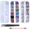 4200pcs Rhinestones for Nails, Nail Glitter Sequins Nail Decals with Crystals Nail Gems Diamonds for Nail Art Including Wax Pencil for Rhinestones And Rhinestone Picker