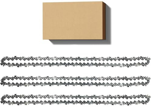 3X Chainsaw Chain for 16 Inch (40cm) Bar 57 Drive Links, 3/8inch Pitch, 0.05inch Gauge, fits DOLMAR, Echo, Gardenline, Titan, Black & Decker and Other Chainsaws