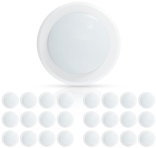 ECOELER 24 Pack 5/6 LED Disk Light, Dimmable Led Flush Mount Ceiling Light, 16.5W, 2700K Soft White, Installs into Junction Box or Recessed Can, ETL Listed
