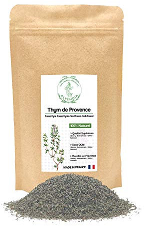 ALVENDIA - Véritable Thym de Provence - Cultivé et Récolté dans le Sud de la France - Paquet de 200 Grammes - Récolte 2025