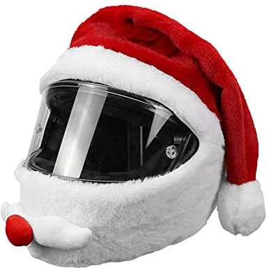 Gobesty Motorrad Helm Abdeckung, Motorradhelm Cover, Motorrad Lustige Cartoon Plüsch Helm, Schutzhülle für Outdoor Vollhelme Cover für Weihnachten Karneval Maskerade Party Requisiten