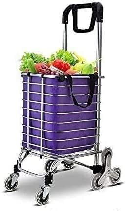 Carro Compra Carrito Carros De La Compra Plegables Carro De La Compra, Carro De La Compra Ligero For Subir Escaleras con Ruedas Giratorias Bolsa Impermeable Extraíble Manija Giratoria De 360°