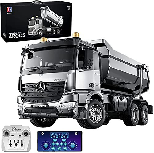 s-idee® E590-003 Mercedes Arocs Rc Kompaktlader Dump Truck Metall Kipper 1:20 LKW 4WD 10 Kanal Kipplader Double E