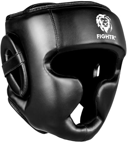 FIGHTR® Casco da boxe per sparring | Misura regolabile per boxe, MMA, Muay Thai, kickboxing e arti marziali |Protezione della testa con ottima vestibilità per la massima protezione