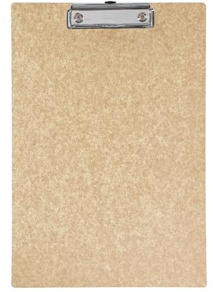 MAUL Klemmbrett A4 MAULbalance | Schreibbrett aus Karton im DIN A4 Format | Klemmbrett zum Aufhängen | Moderner Klemmer zur Aufbewahrung von Papier | für Büro, Küche und Werkstatt | Braun