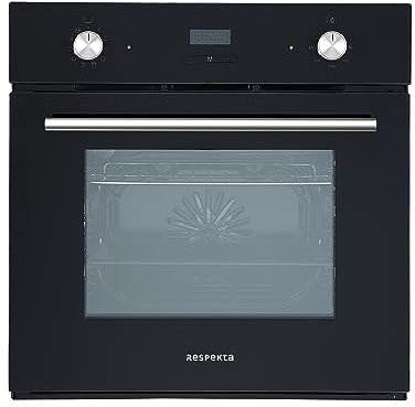 Respekta Glas Einbaubackofen autark / 10 Beheizungsarten/LED Timer & Touch Control / 56 Liter Volumen/Steckdosenanschluss/Energieeffizienzklasse A/in schwarz/AB 600-19