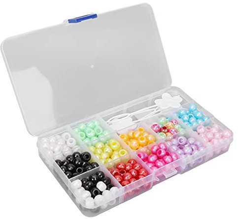 365 Stück Haar-Dreadlocks, Bunte Flechtperlen, DIY-Bartdekorationszubehör, Perlengeflecht, Manschetten, Clips, Ringe, Schmuck für Männer und Frauen, Zöpfe, Großes Loch