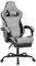 WOTSTA Gaming Stuhl Ergonomisch Gaming Chair Bürostuhl mit Fußstütze Racing Computerstuhl Höhenverstellbar Gepolstert Computerstuhl Lendenwirbelstütze Grauschwarz