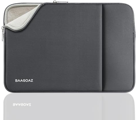 BAAGOAZ 14 Pulgadas Funda Portatil para 14 PC Laptop Chromebook Ordenador Portátil Ultrabook Netbook Notebook Computer Bolsa Funda Protectora, Gris