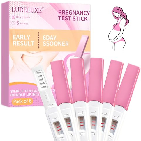 6 Stick Test Gravidanza Professionale,Test Gravidanza Precoce,Rilevamento Rapido HCG,Uso Semplice,Risultati Accurati e Affidabili,per le donne,test di gravidanza