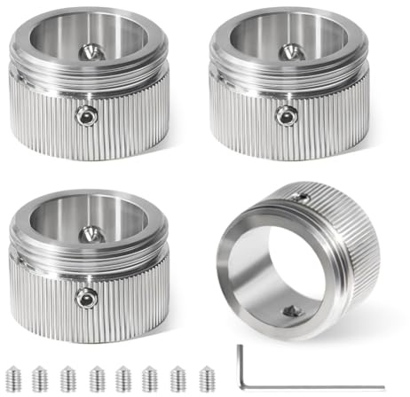 4 Stück M30x1,5 Heizkörperthermostat Adapter, 304 Edelstahl Heizungsventil Adapter RA/Rav/Ravl, Heizkörperventil Thermostatkopf mit Streifen, Heizkörperzubehör mit Sechskantschlüssel