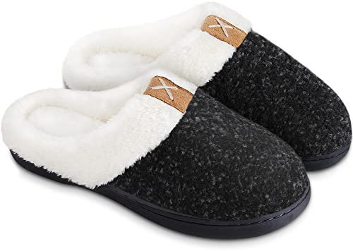 BERGMAN KELLY Damen-Hausschuhe, Hausschuhe aus Memory-Schaum für den Innen- und Außenbereich mit ultraweichem, wollähnlichem Plüsch-Fleece-Futter (Prairie-Kollektion)