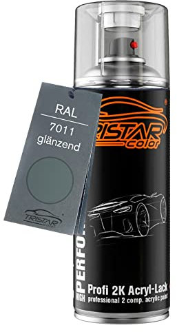 TRISTARcolor RAL 7011 Eisengrau lucido 2K acrilico bomboletta spray bomboletta a spruzzo vernice spray vernice a spruzzo 400 ml ad asciugatura rapida