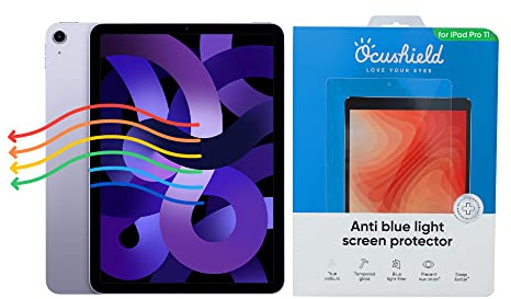 Ocushield Anti Blue Light Screen Protector for Apple iPad Pro 11 (2018 & 2020)/iPad Air 10.9 (2020) - Blue Light Filter for iPad - Eye Protection - Accredited Medical Device - Anti-Glare