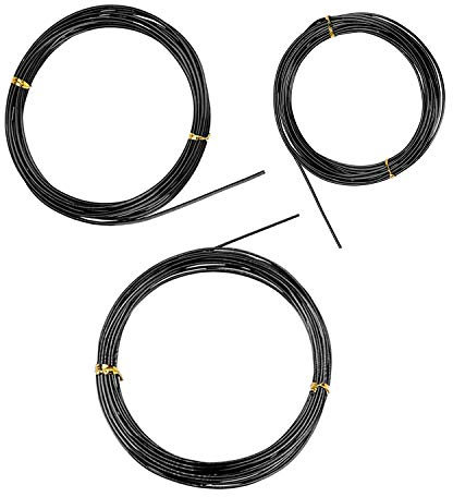BEADNOVA Bonsai-Draht 33 Fuß schwarz Bonsai Training Draht Aluminium Pflanze Training Draht für Bonsai Pflanze (schwarz, 3 Größen, 30m)