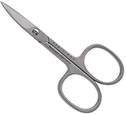 OTTO HERDER - Forbici per unghie a lama curva, 9 cm, extra affilate, microdentatura unilaterale, in acciaio inox, per unghie delle mani e dei piedi