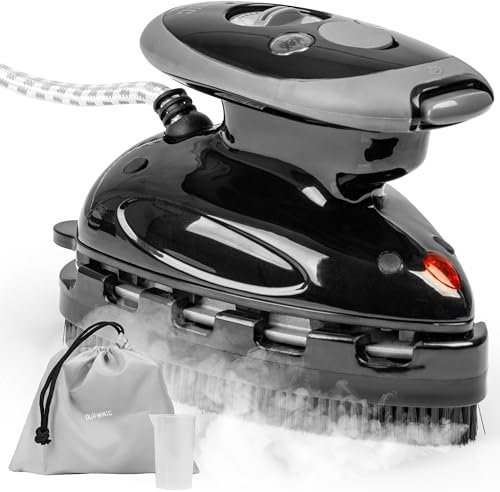 Duronic Travel Iron Si2 BK Mini Irons, 50ml Tank, Steam Iron, 375W Lightweight Portable Ironing, Compact, Variable Heat Settings For Holiday Quilting Patchwork Applique Craft - Black
