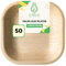 U'reca Organics Eco-Friendly Areca Palm Leaf Square Plates | 4 - Pack of 50 | Perfect for Tasting Menus, Buffet Samplers & Side Dishes | Compostable, Tree-Free, Sturdy