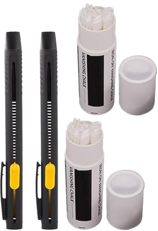 ROKOBN Erasable Fabric Marker for Sewing, 2026 New SewingChalk DIY Markers Pen, FabricMarkers for Sewing, Tailor Chalk Embroidery, Quilting, Replaceable Refill (2PCS)
