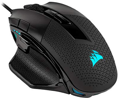 Corsair NIGHTSWORD RGB Gaming Mouse for FPS, MOBA - 18,000 DPI - 10 Programmable Buttons - Weight System - iCUE Compatible - Black
