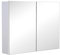 HOMCOM Armario de Baño con Espejo Armario de 2 Puertas con 3 Estantes Interiores Estilo Moderno para Dormitorio Salón 80x15x60 cm Lila Claro