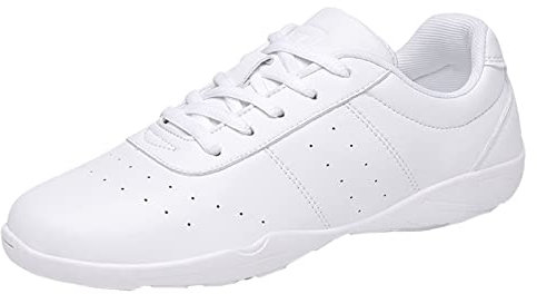 Ragazze Bianco Cheerleading Scarpe Da Donna Leggero Traspirante Competizione Formazione Cheer Scarpe Da Ballo Squadra Sport Sneakers, bianco, 40 EU