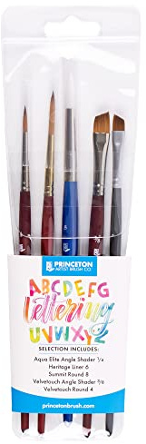 Princeton Lettering Brush Set, 5 Piece, 1 Count