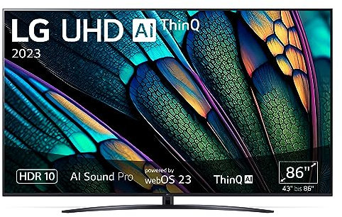 LG 86UR81006LA 218 cm (86 Zoll) UHD Fernseher (Active HDR, 120 Hz, Smart TV) [Modelljahr 2023]